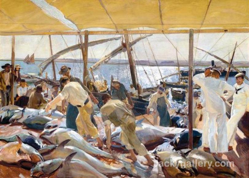 The Tuna Catch by Joaquin Sorolla y Bastida paintings reproduction